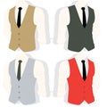 Classic vest, ÃÂream shirt and tie fashion vector